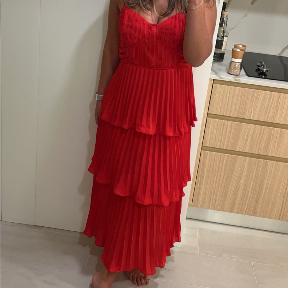 lulus tiered ruffle dress